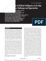 Towards The Use of Arti Ficial Intelligence On The Edge in Space Systems: Challenges and Opportunities