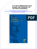 Full Ebook of Emile Borel A Life in Mathematics and Politics Across Two Centuries 1St Edition Pierre Guiraldenq Online PDF All Chapter