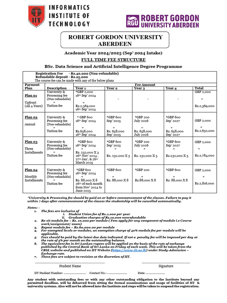 Ai Data Science Degree Sep 2024 Pdf Payments Fee