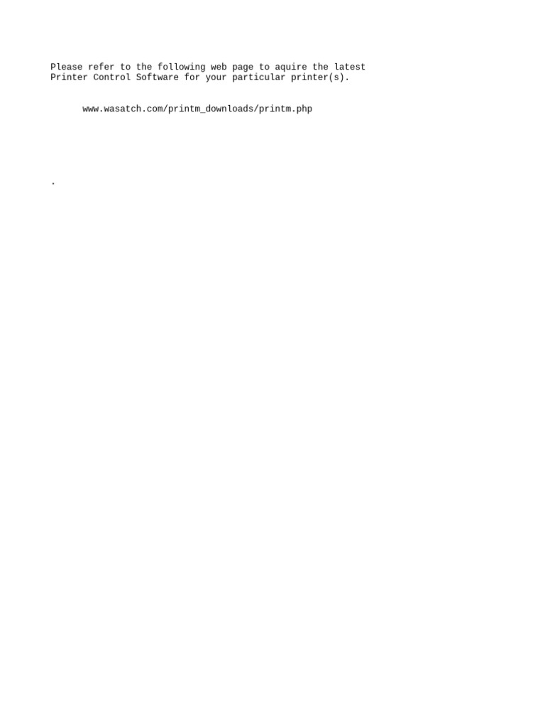 Download Latest Printer Control Software | PDF