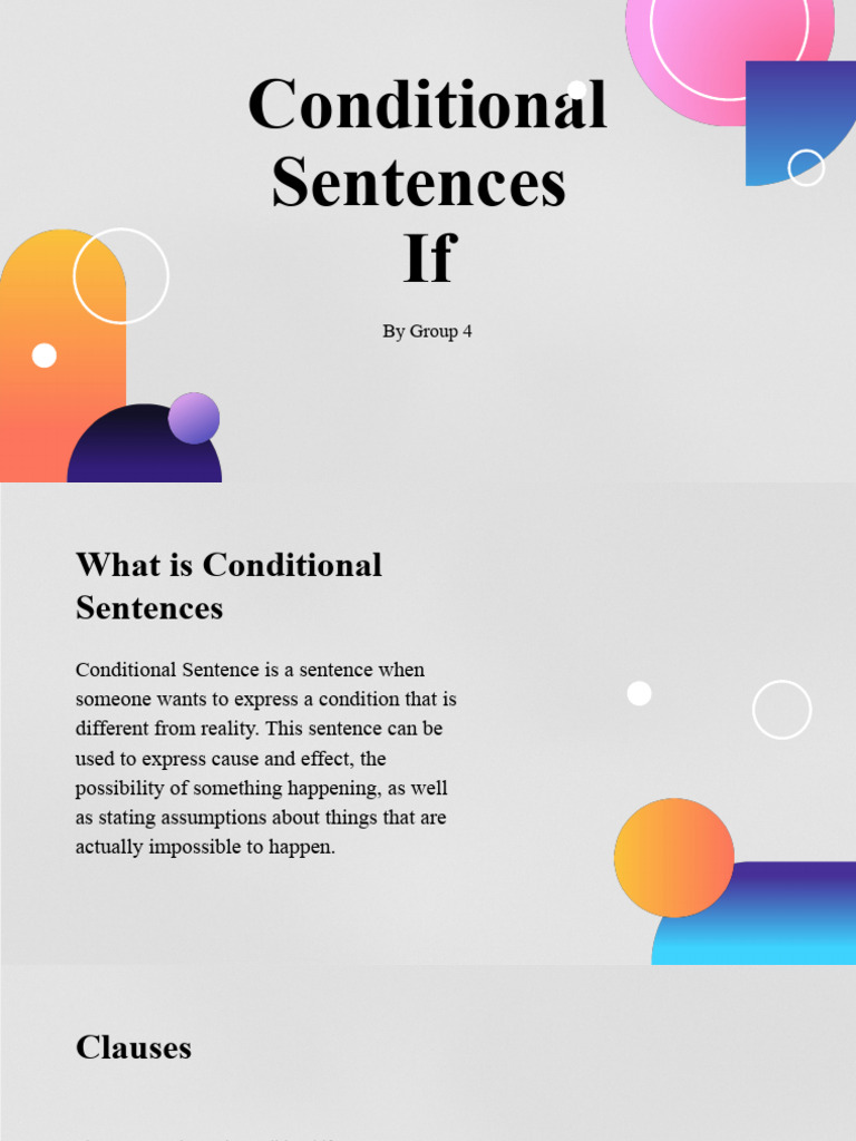 Understanding Fourth Conditional Sentences | PDF | Clause | Sentence ...