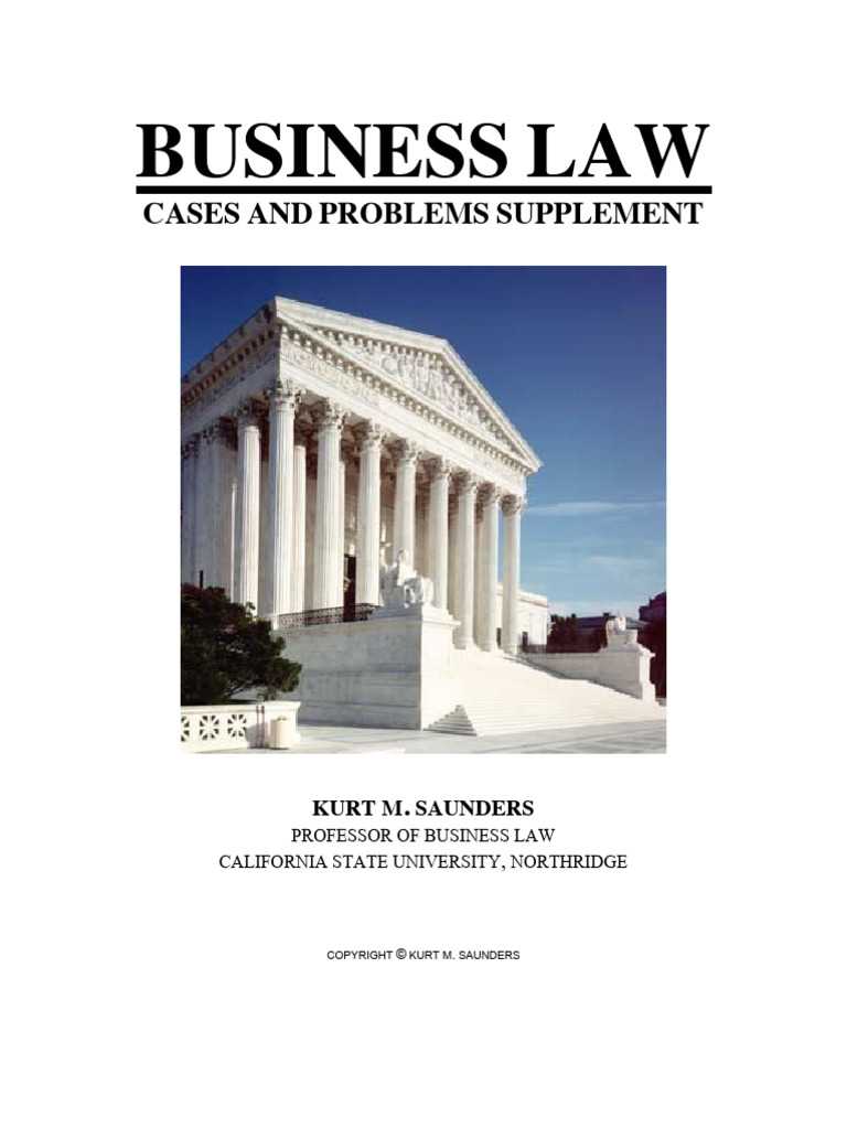 Business Law Case Studies Guide | PDF | Diversity Jurisdiction | Lawsuit
