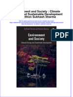 Full Ebook of Environment and Society Climate Change and Sustainable Development 1St Edition Subhash Sharma Online PDF All Chapter