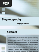 Steganography: Supriya Mathur