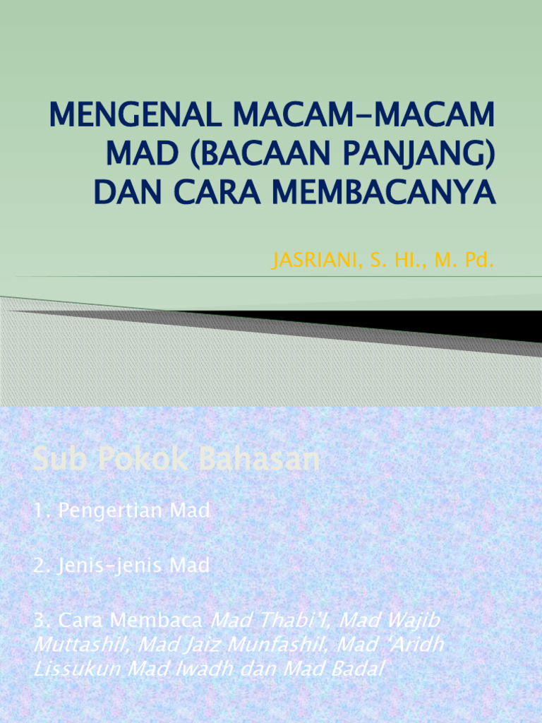 5581 1667738234 Mengenal Macam Macam Mad Bacaan Panjang Dan Pdf
