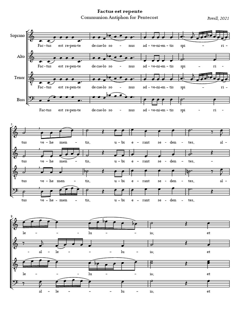 Séquence de Pentecôte : Viens Esprit Saint | PDF | Chant