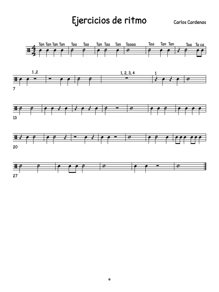 Ejercicio Ritmico | PDF