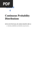 Lesson 4 - Continuous Probability Distributions (With Exercises)