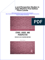 Full Ebook of Ethos Logos and Perspective Studies in Late Byzantine Rhetoric First Edition Florin Leonte Online PDF All Chapter