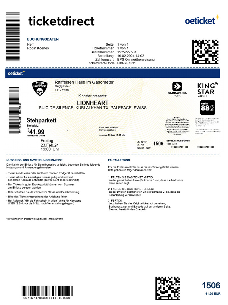 Oeticket 1525227581 1 | PDF