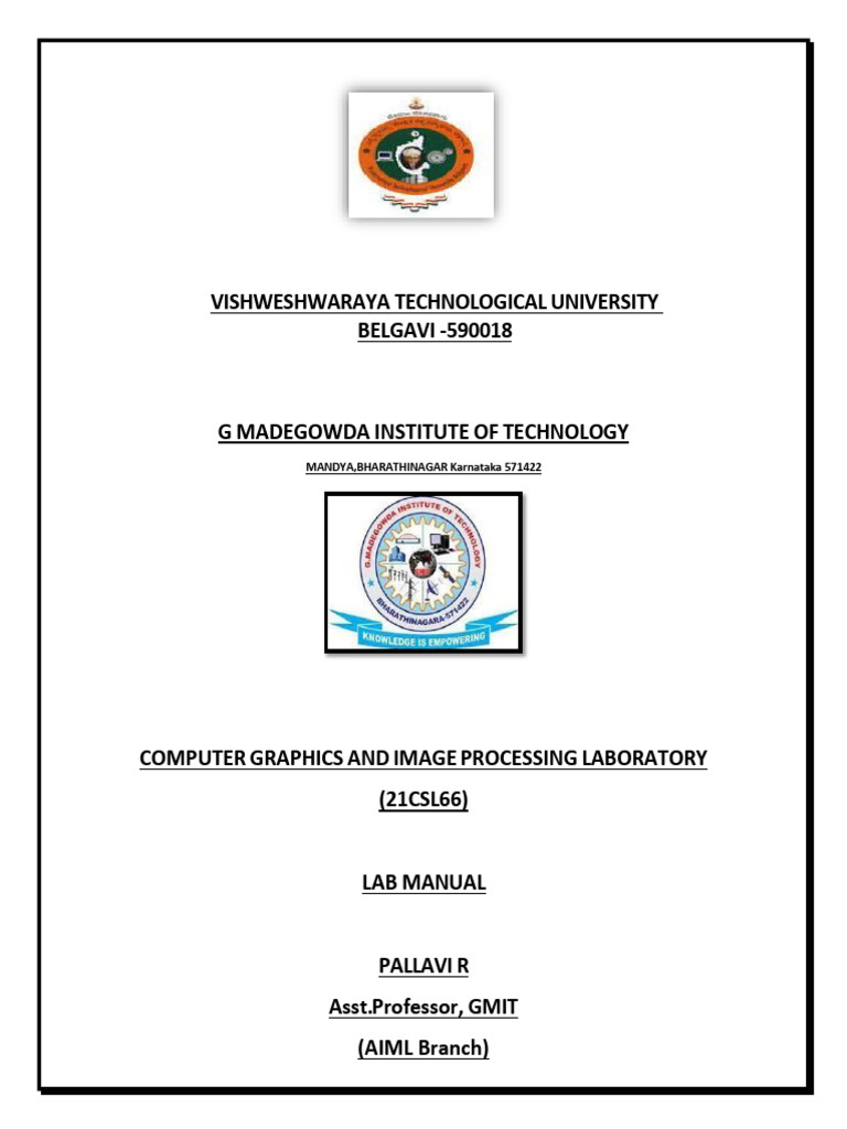 Computer Graphics Lab Manual | PDF | Computer Graphics | Graphics