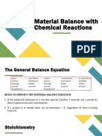 Material Balance With Chem RXN