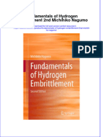 Full Ebook of Fundamentals of Hydrogen Embrittlement 2Nd Michihiko Nagumo Online PDF All Chapter