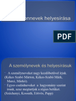 A Tulajdonnevek Helyesírása