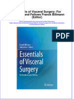 Full Ebook of Essentials of Visceral Surgery For Residents and Fellows Franck Billmann Editor Online PDF All Chapter