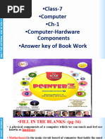 Class-7 Computer Ch-1 Computer-Hardware Components Answer Key of Book Work