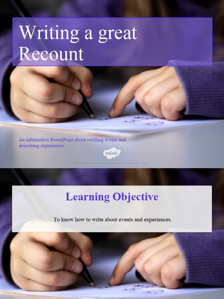 Writing Effective Recounts | PDF