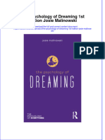 Ebook The Psychology of Dreaming 1St Edition Josie Malinowski Online PDF All Chapter