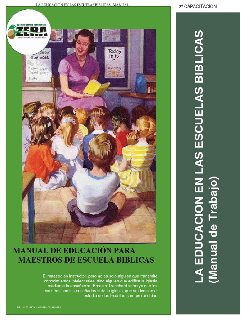 Manual para Maestros de Escuela Bíblica | PDF | Enseñando | Oración