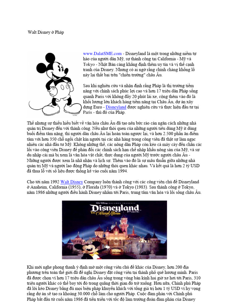 Walt Disney Pháp | PDF
