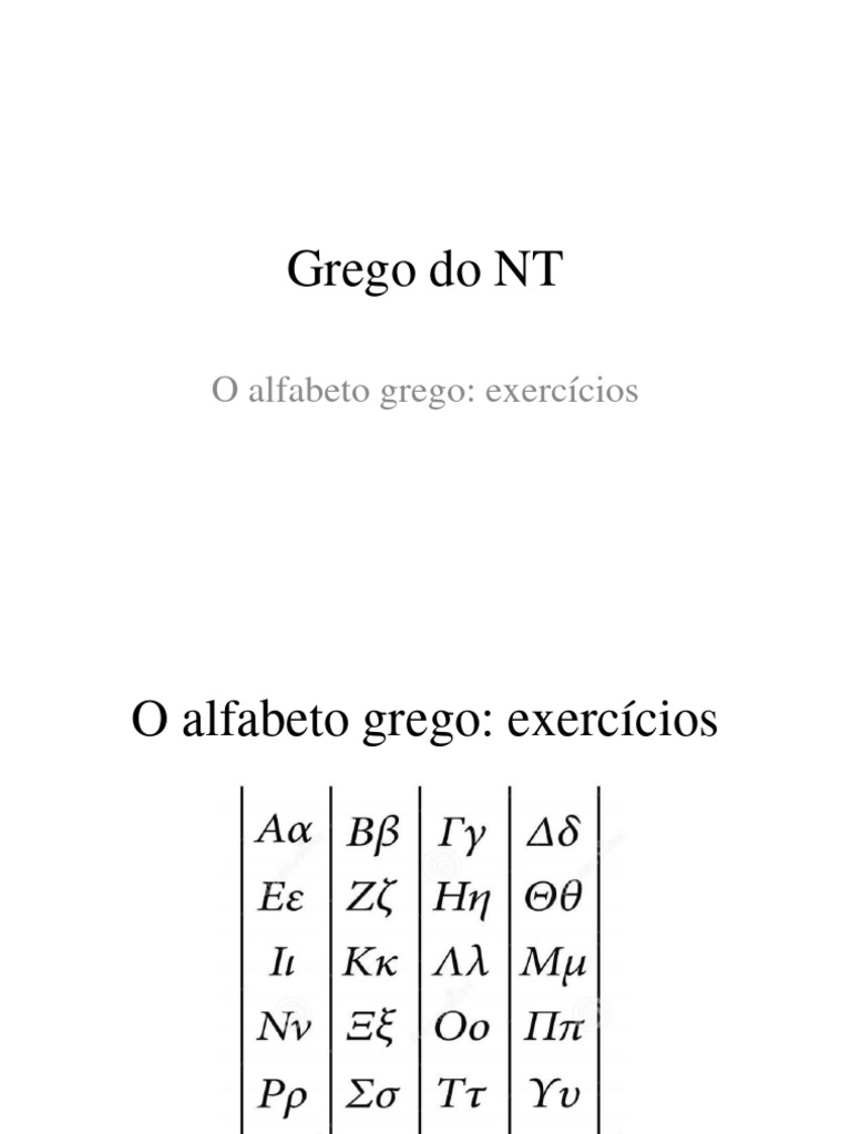 Exercício De Grego Pdf