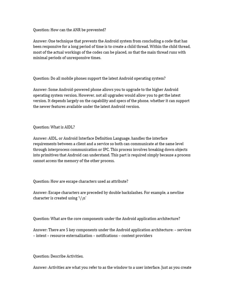 Understanding Android Architecture and AIDL | PDF | Android (Operating ...