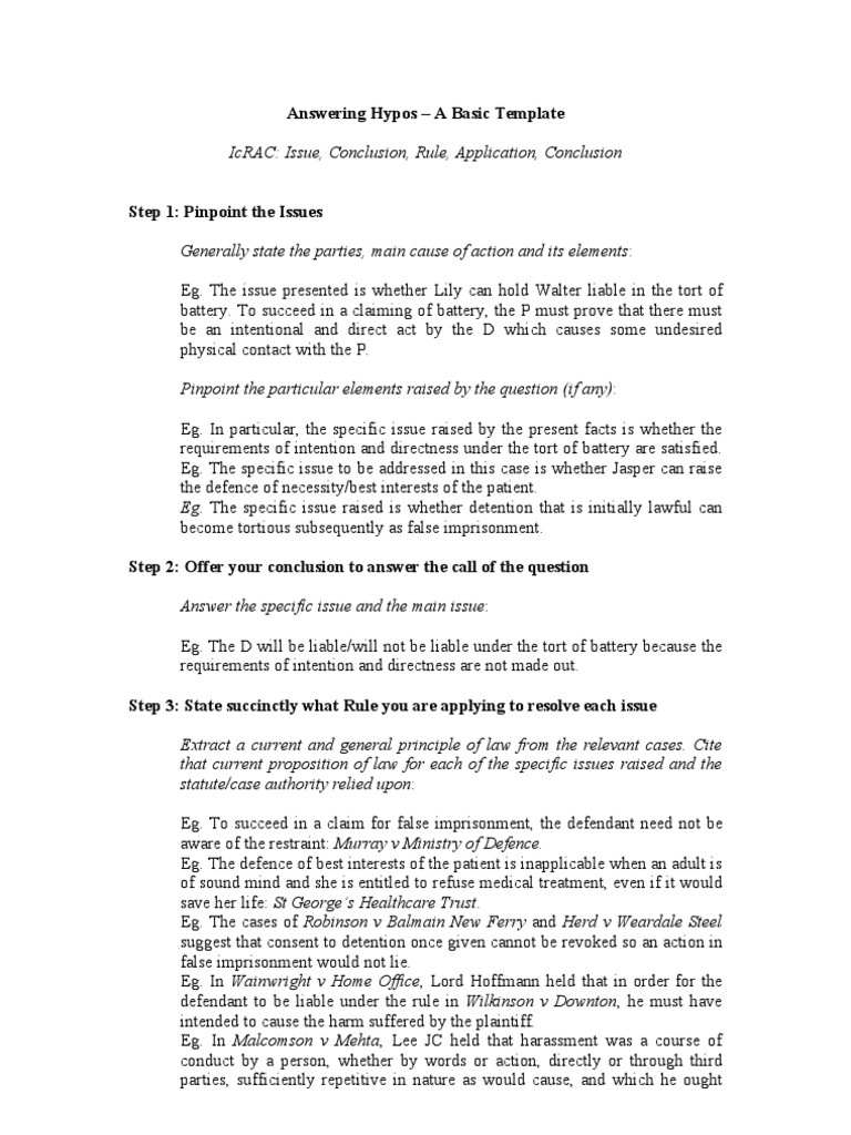 Answer Template | PDF | Law