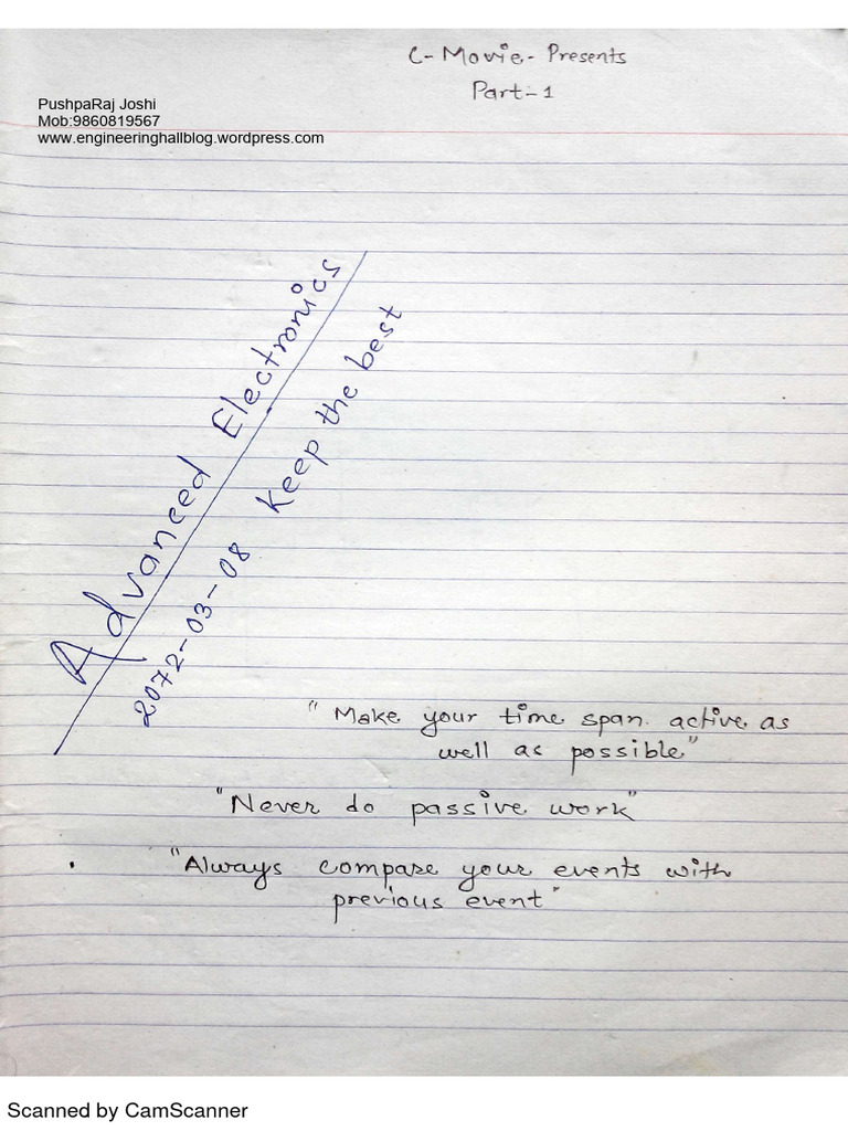 Advanced Electronics Tutorials Pdf