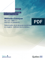 Methode Analyse 315 Demande Biochimique Oxygene