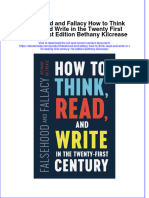 Full Ebook of Falsehood and Fallacy How To Think Read and Write in The Twenty First Century 1St Edition Bethany Kilcrease Online PDF All Chapter