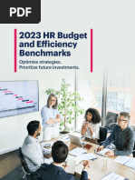 Gartner-  2023 HR Budget and Efficiency Benchmarks 