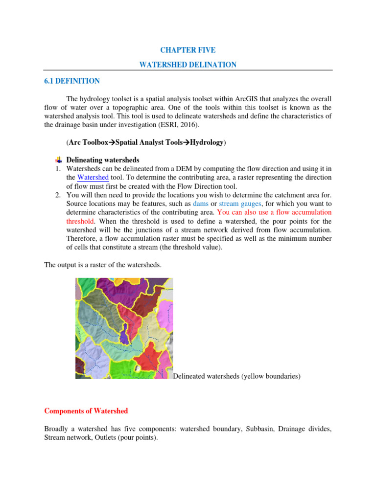 Watershed Delineation Techniques | PDF | Drainage Basin | Stream