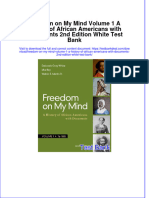 Full Freedom On My Mind Volume 1 A History of African Americans With Documents 2Nd Edition White Test Bank Online PDF All Chapter