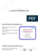 Properties Of Ethanoic A