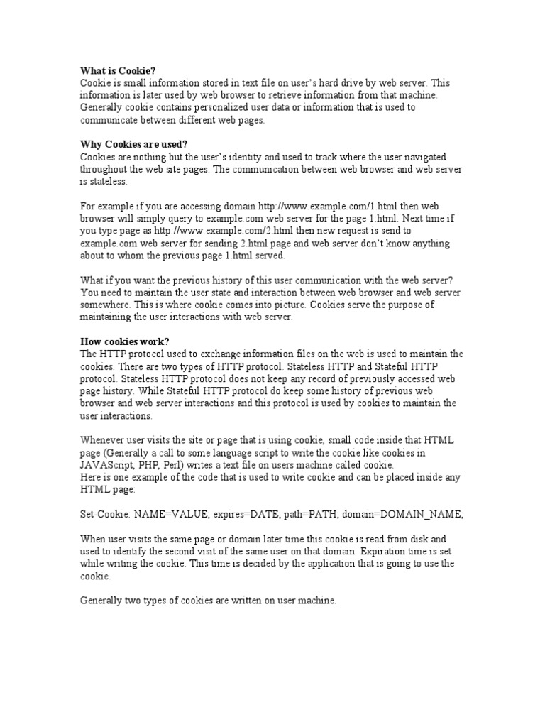 Understanding Browser Cookies | PDF