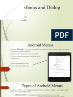 Unit 3 Android Menus