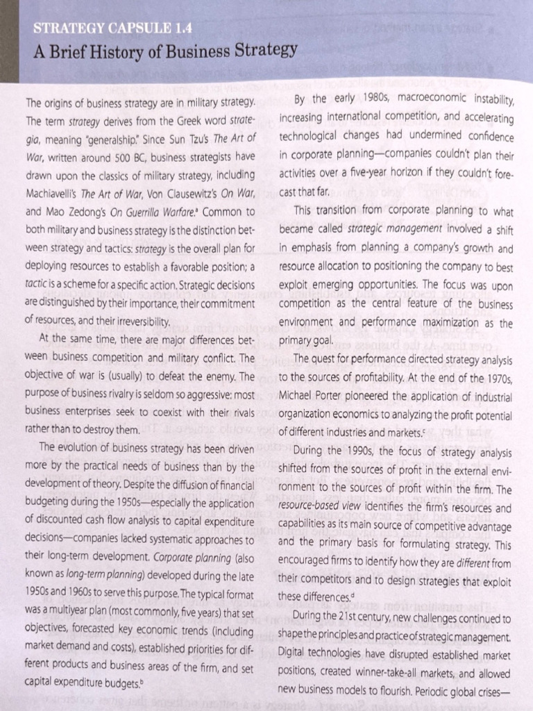 A Brief History of Business Strategy PDF