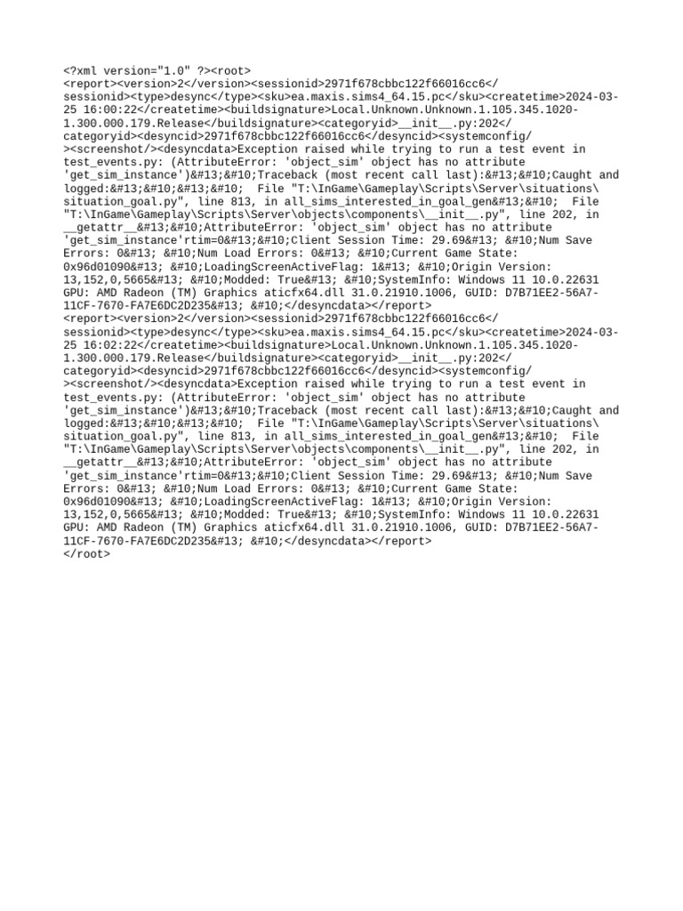 Sims 4 Desync Error Report | PDF | Graphics Processing Unit | Microsoft ...