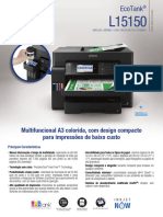 Multifuncional A3 Colorida, Com Design Compacto para Impressões de Baixo Custo