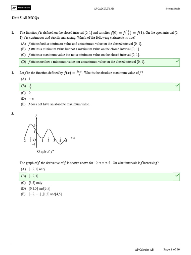 Analyzing Function Behavior on Intervals | PDF | Derivative | Function ...