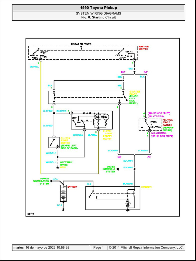 Diagrama de Arranque de Toyota 22r 90 | PDF | Technology & Engineering