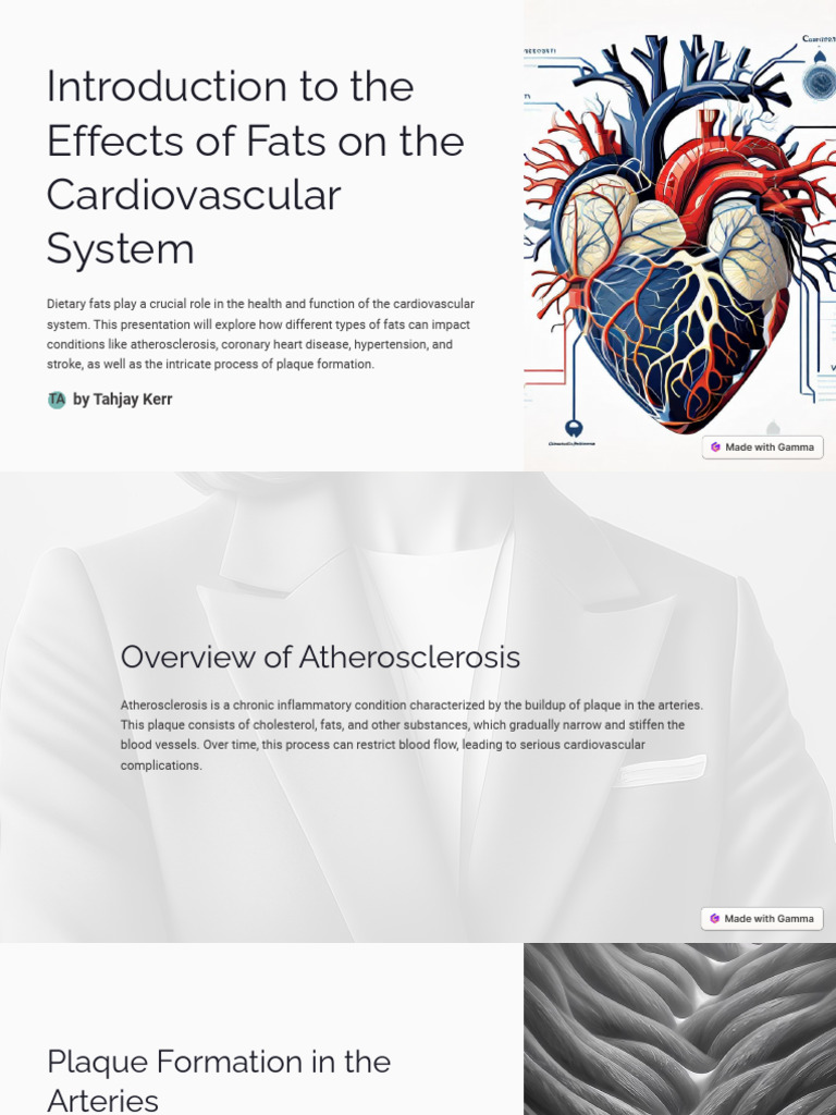 Introduction To The Effects of Fats On The Cardiovascular System | PDF ...