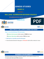 Paper 1 Business Studies Grade 12 May-June Examination Revision Strategy 2024.