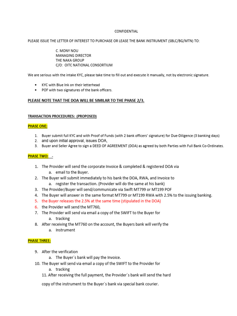 BANK INSTRUMENT PROCEDURES Revised 03 13 2023 | PDF