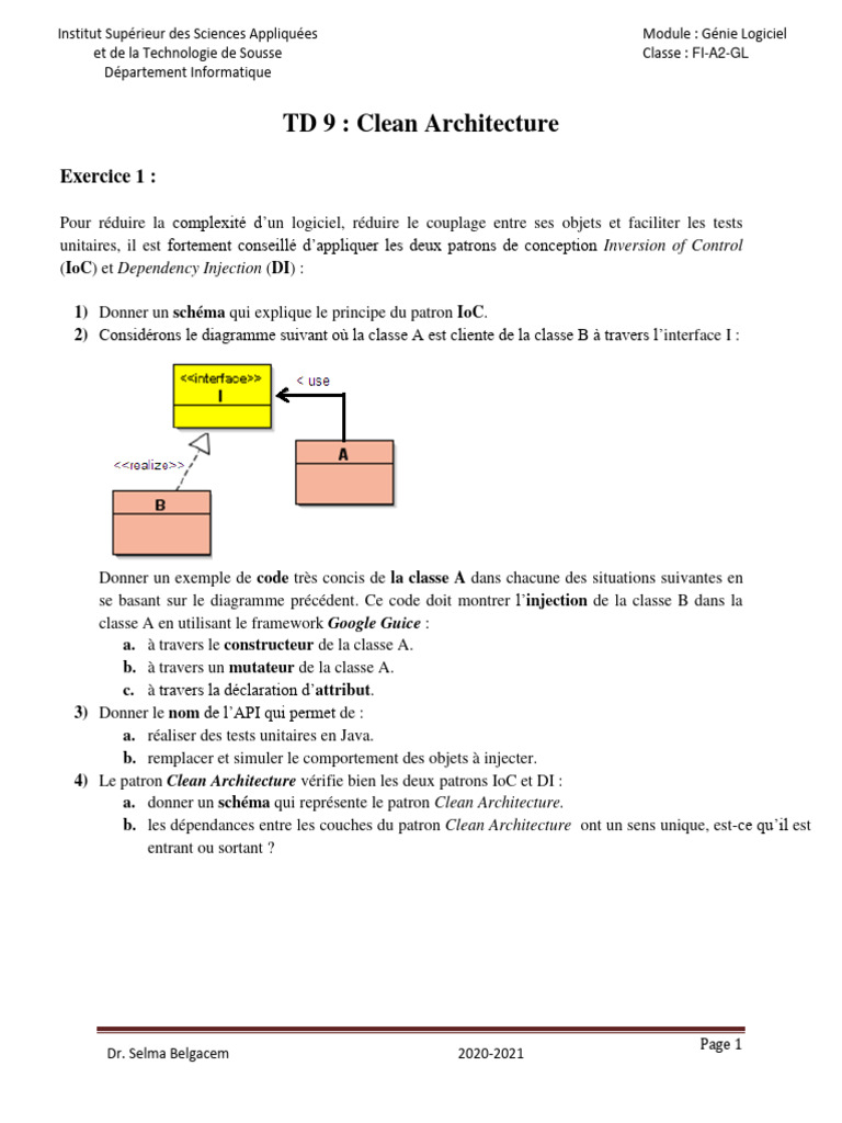 Clean Architecture et IoC en Génie Logiciel | PDF | Programmation ...