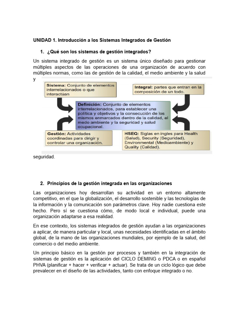 Sistemas Integrados de Gestión SIG | PDF | Calidad (comercial) | Business