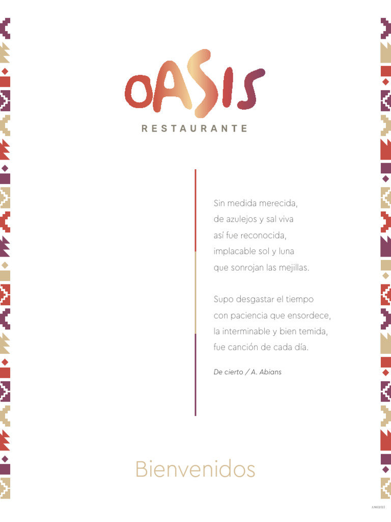 Menú del Restaurante Oasis 2023 | PDF | Postres | Hamburguesas