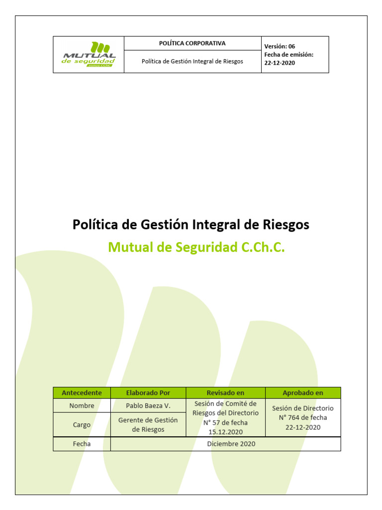 Gestión Integral de Riesgos | PDF | Auditoría | Riesgo