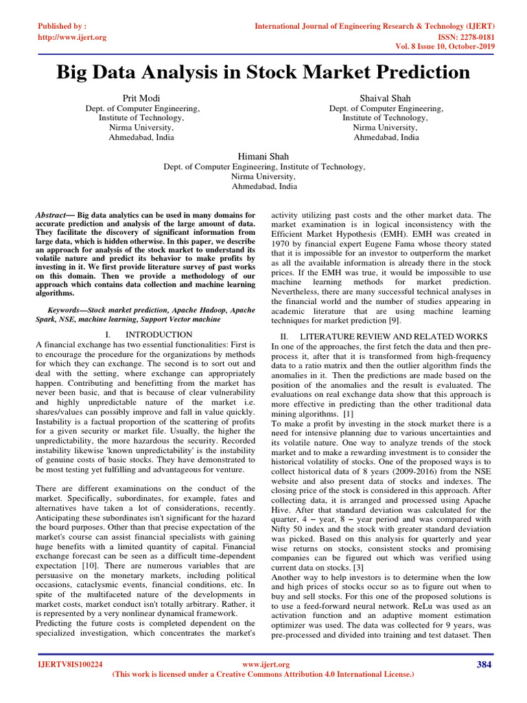 Big Data in Stock Market Prediction | PDF | Machine Learning ...