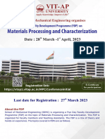 2 FDP On Materials Processing and Characterization-Mar 2023